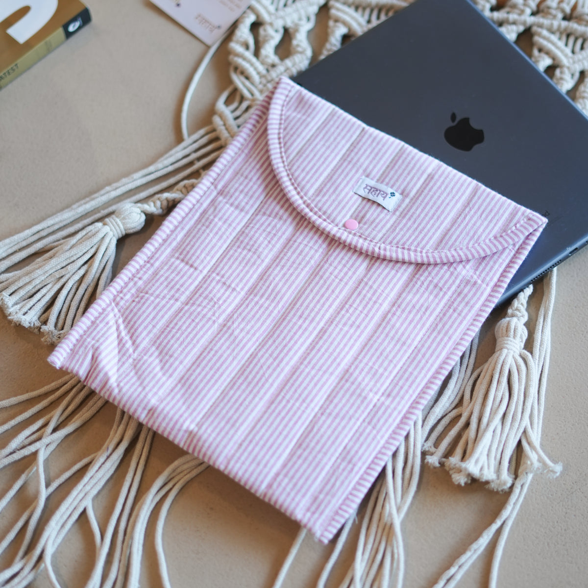 Pink And White Ipad Cover