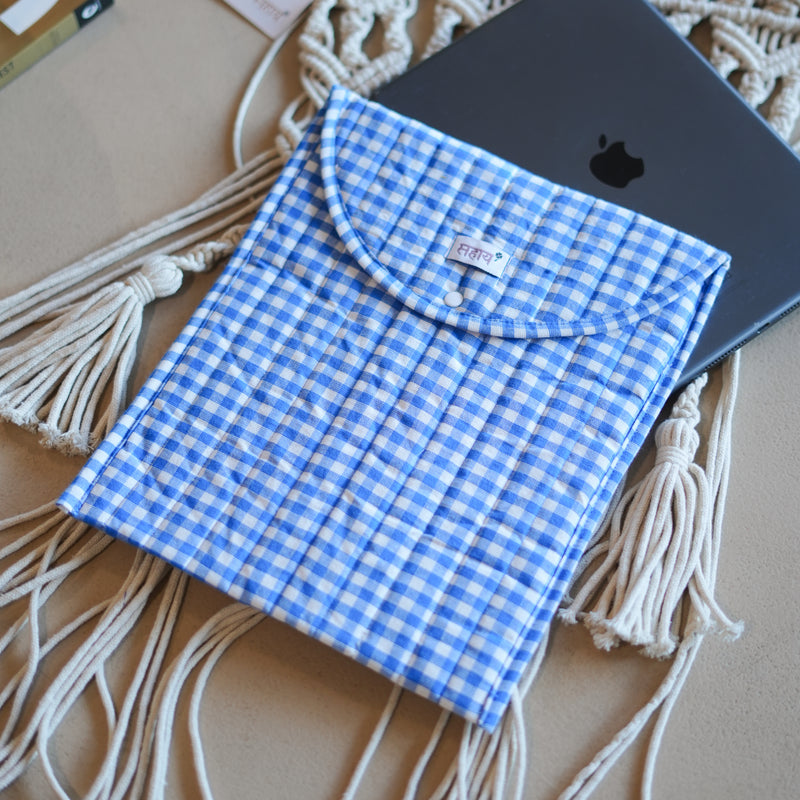 Blue Gingham Ipad Cover