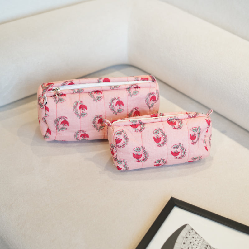 Block Print Utility Pouches (set of 2)