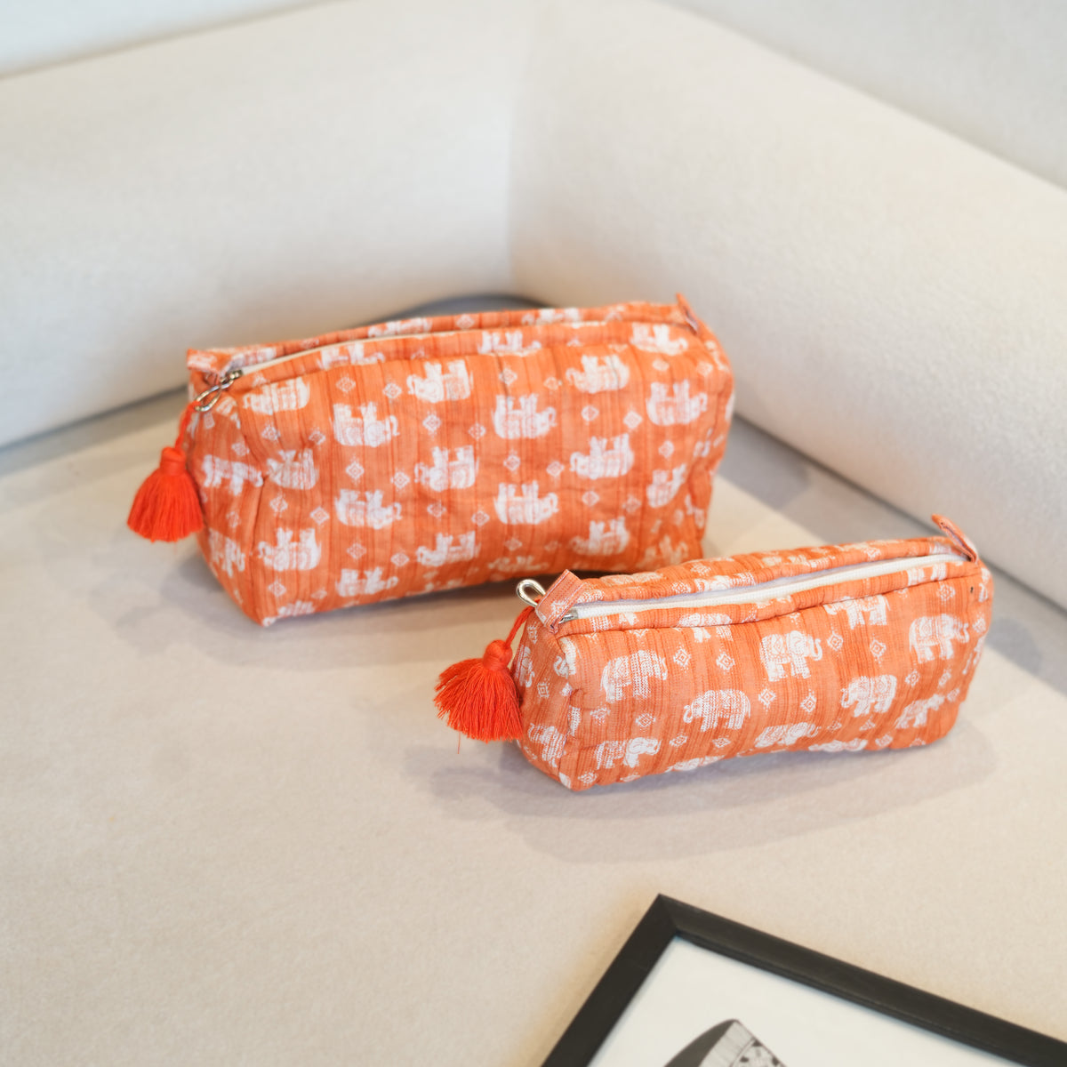 Orange Utility Pouches (set of 2)