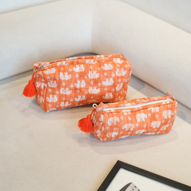 Orange Utility Pouches (set of 2)