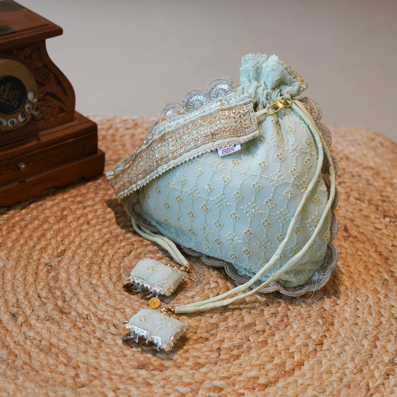 Mint Green Potli Bag