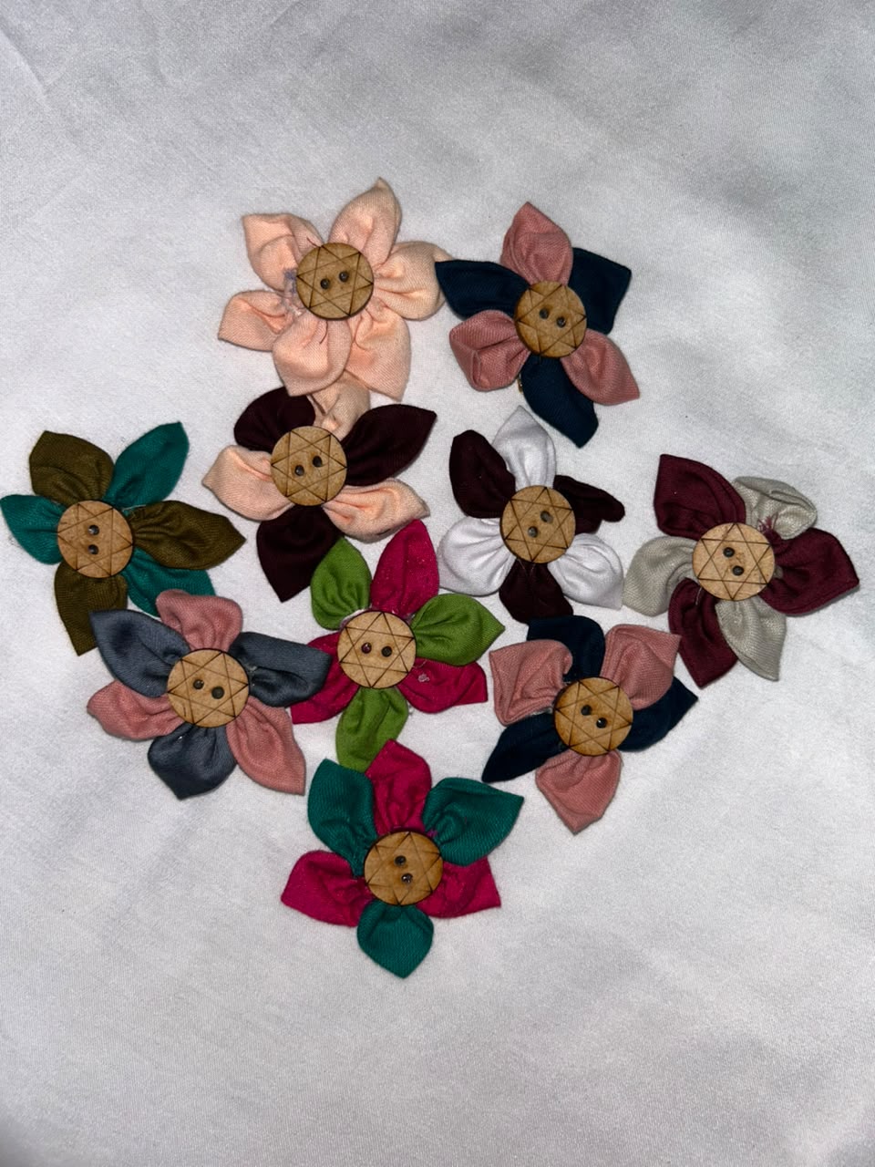 Flower Brooches (set of 10)