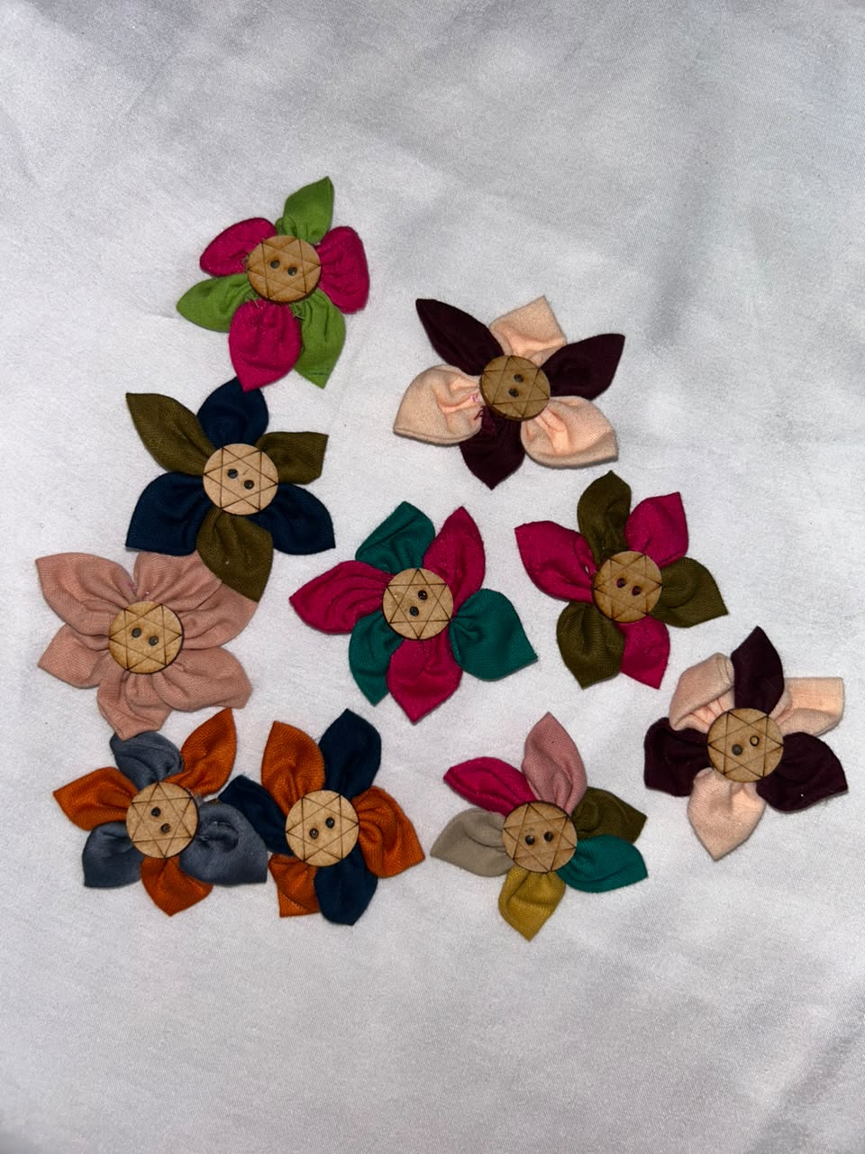 Flower Brooches (set of 10)