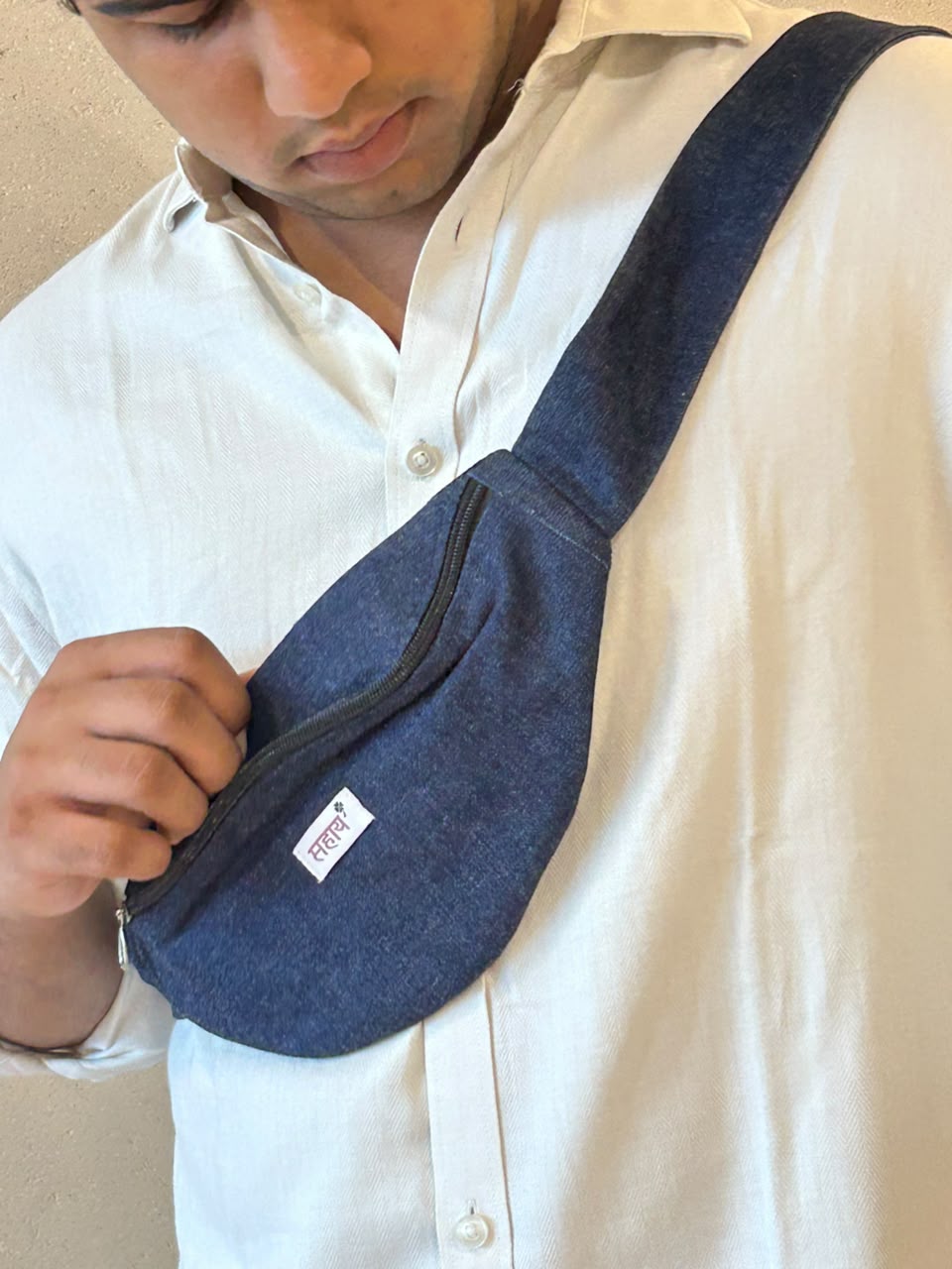 Denim Crossbody Pouches